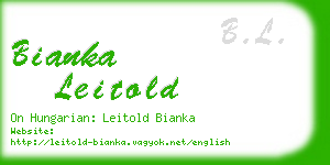 bianka leitold business card